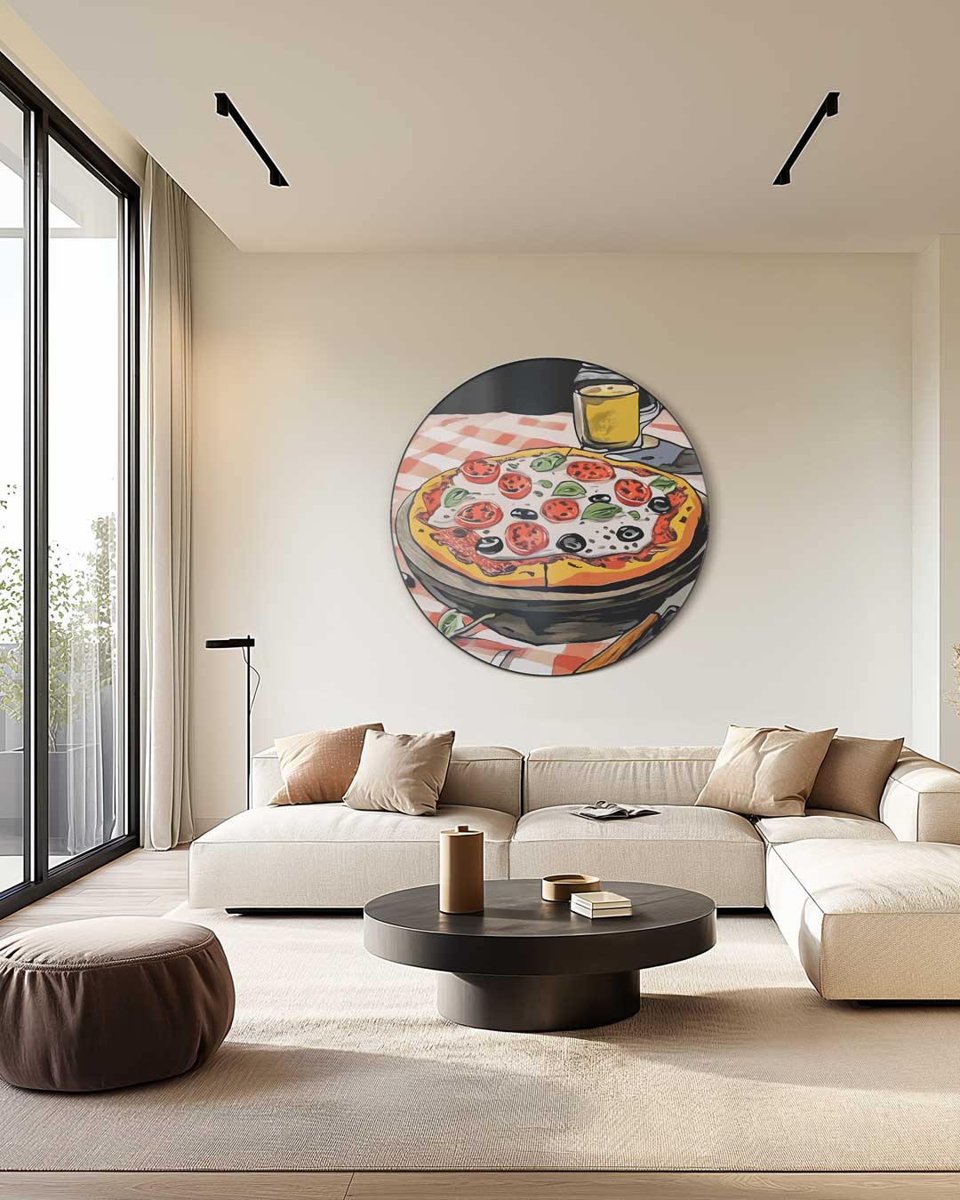 Heerlijk Pizza Moment Muurcirkel-WallArtistic
