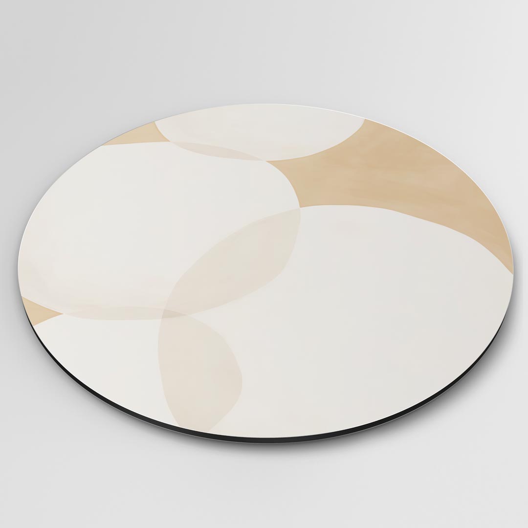 Elegante Witte Ronde Muurdecoratie Muurcirkel