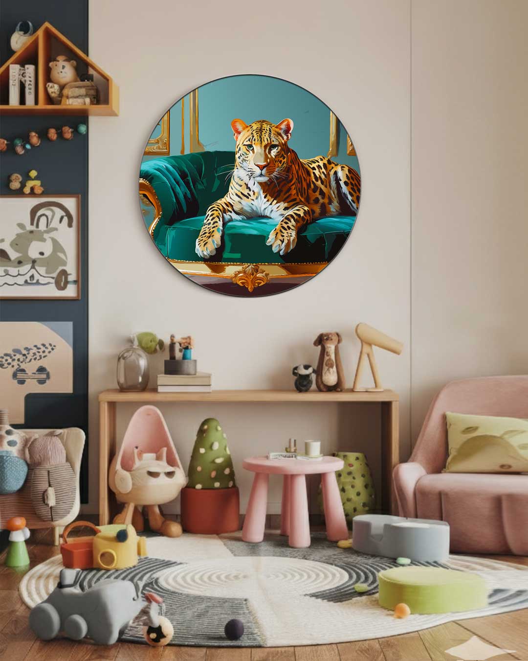 Luxe Panther Print Muurcirkel