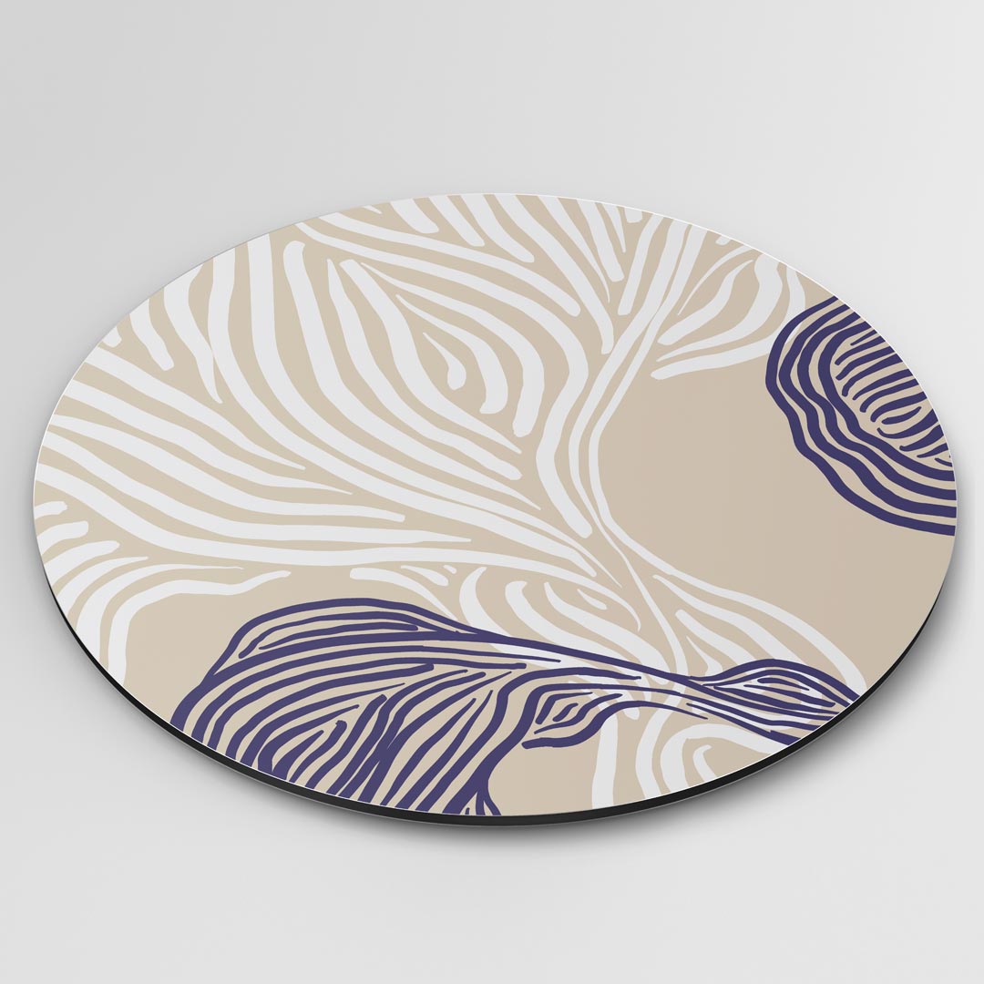 Zebra Golven Muurcirkel