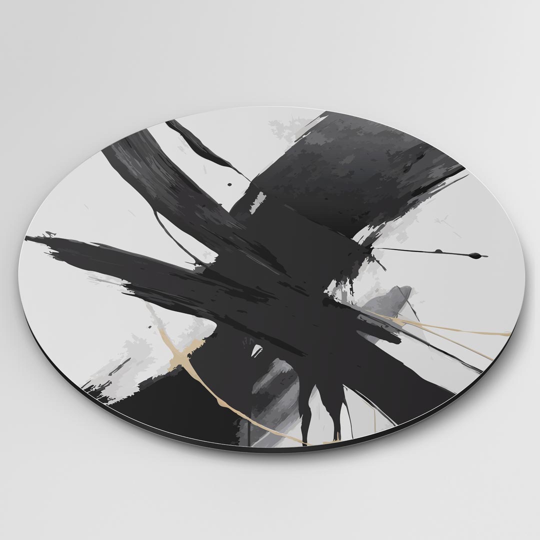 Abstracte Zwart-Witte Muurcirkel