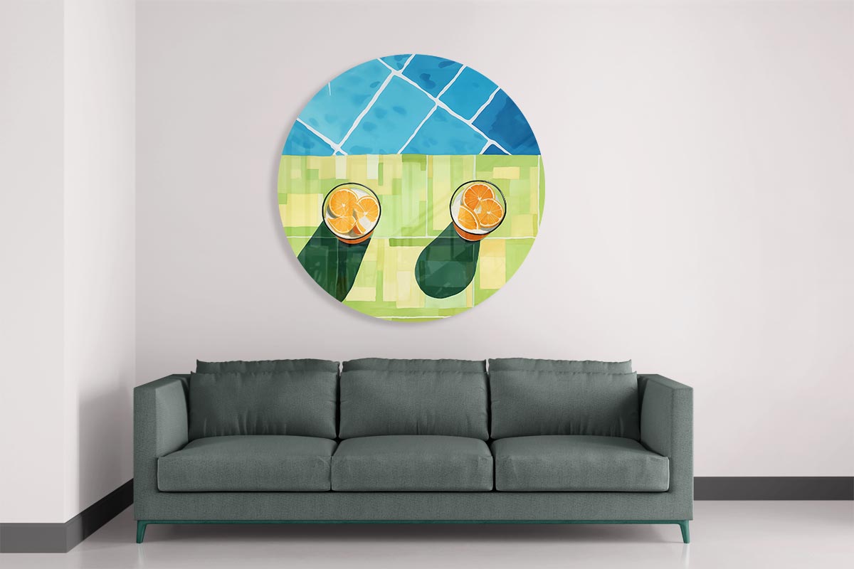 Zomerse Citrus Muurcirkel