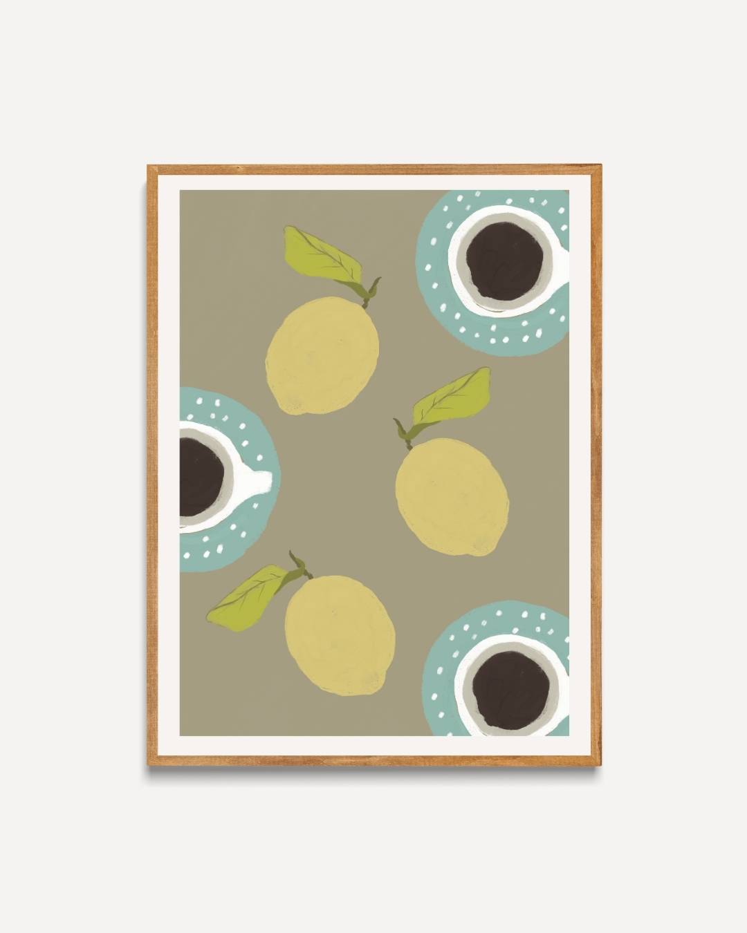 Citroen en koffie Poster