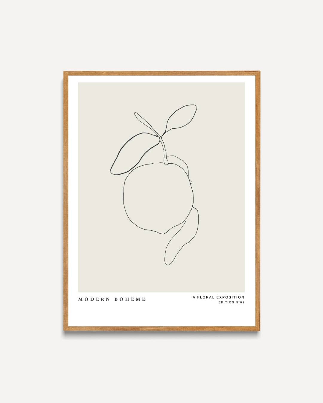 Citroen lijntekening Poster