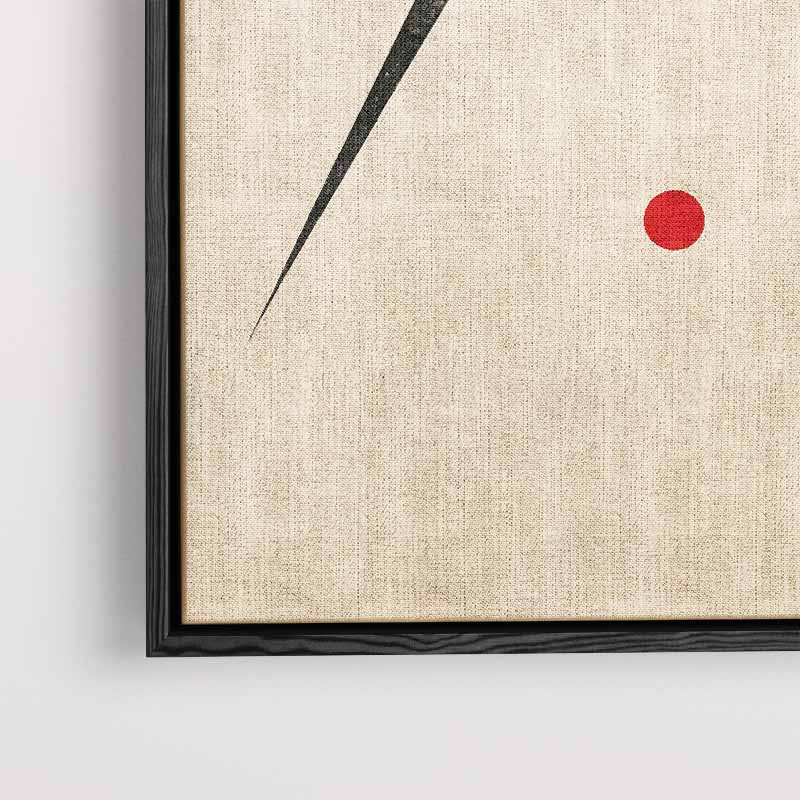 Minimalistisch Abstract Driehoek en Cirkel Kunstwerk-canvas-dibond-plexiglas-wanddecoratie-WallArtistic