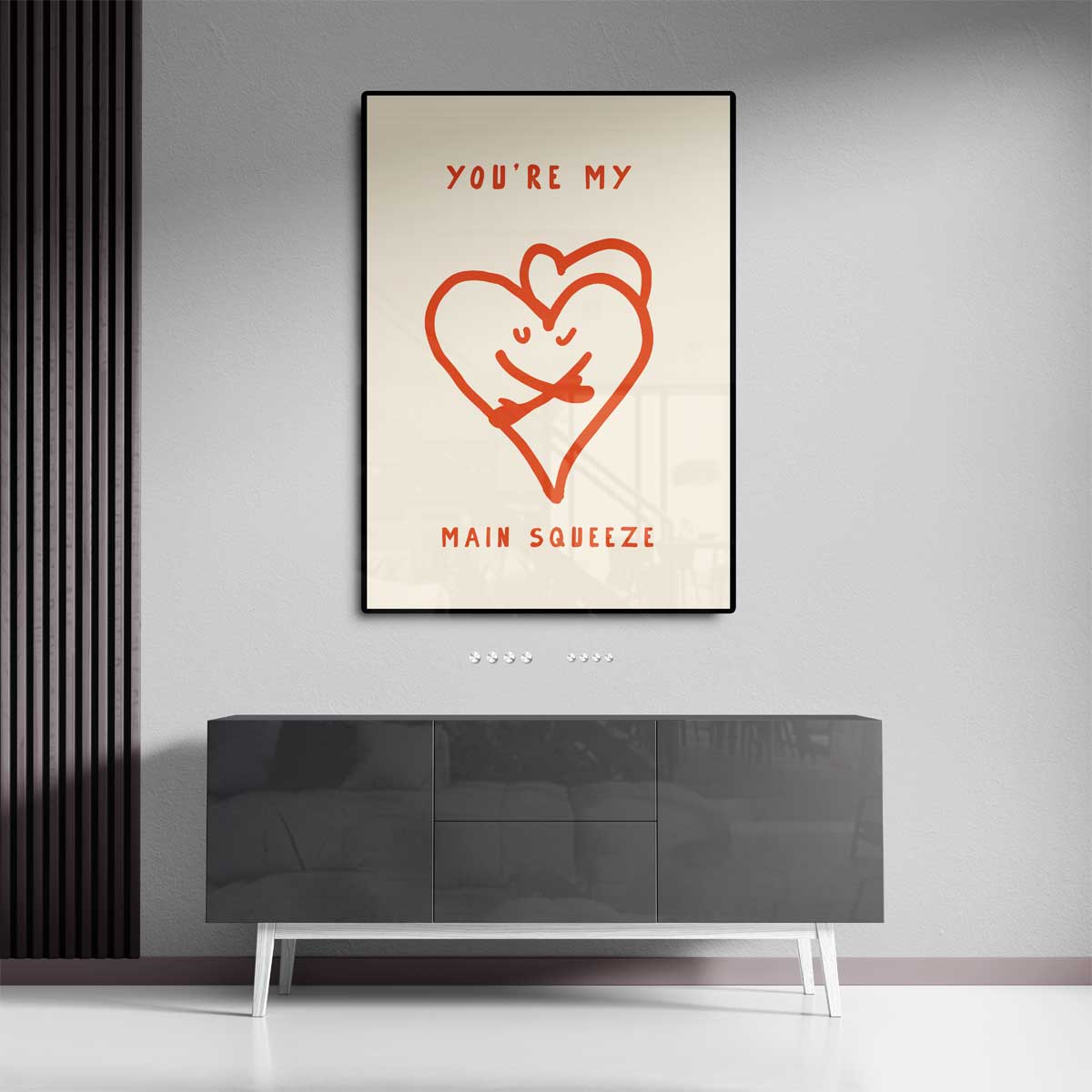 Knuffelend Hart Kunstwerk-canvas-dibond-plexiglas-wanddecoratie-WallArtistic