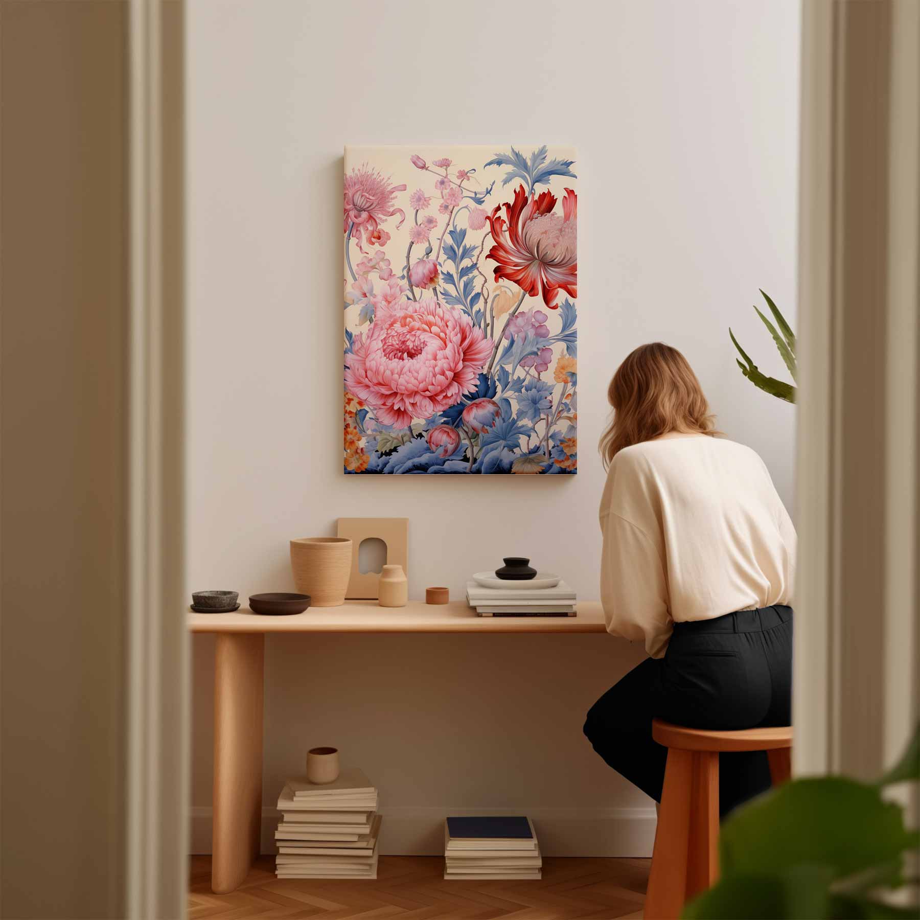 Bloemenexplosie in Volle Bloei Kunstwerk-canvas-dibond-plexiglas-wanddecoratie-WallArtistic
