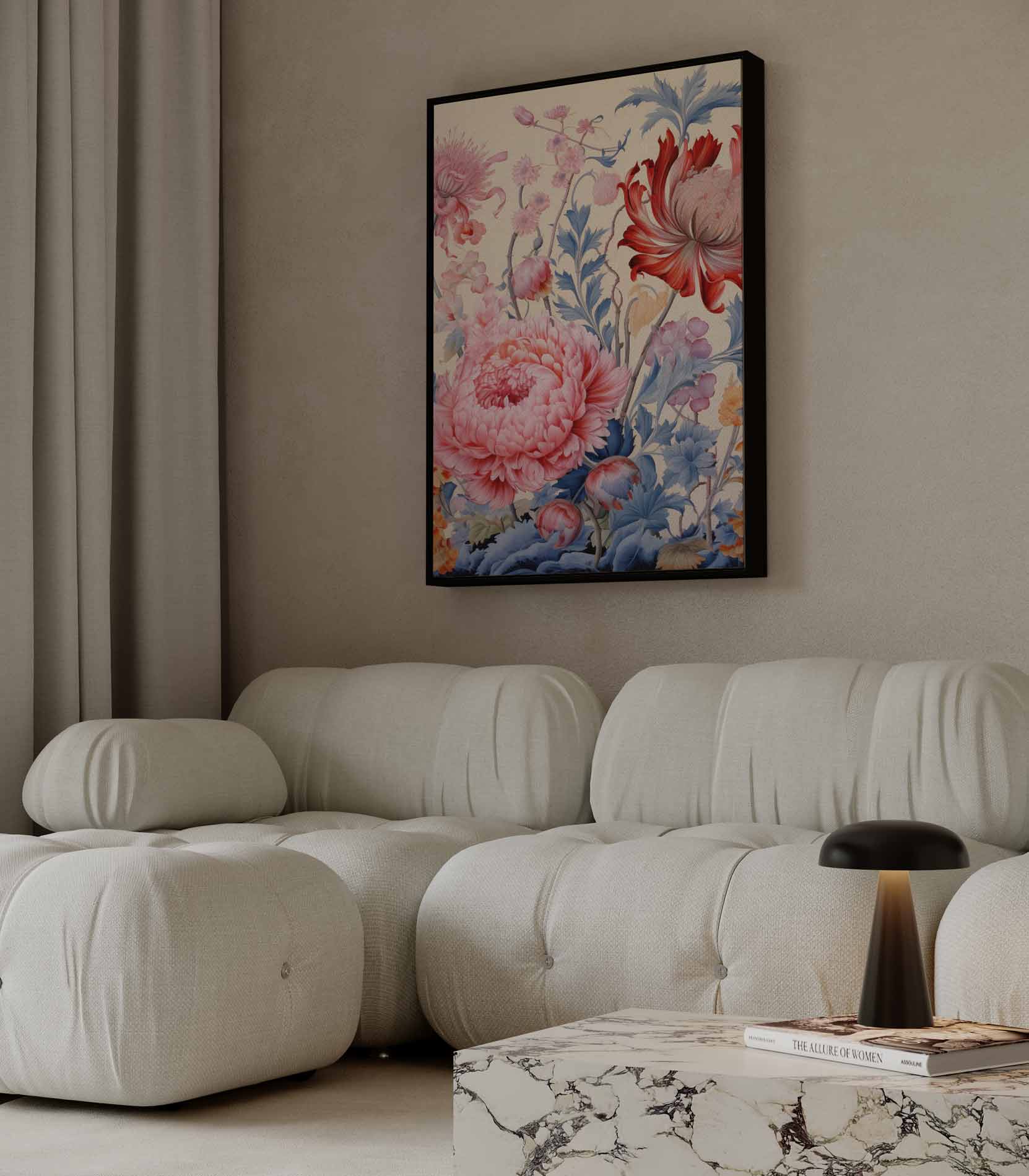 Bloemenexplosie in Volle Bloei Kunstwerk-canvas-dibond-plexiglas-wanddecoratie-WallArtistic