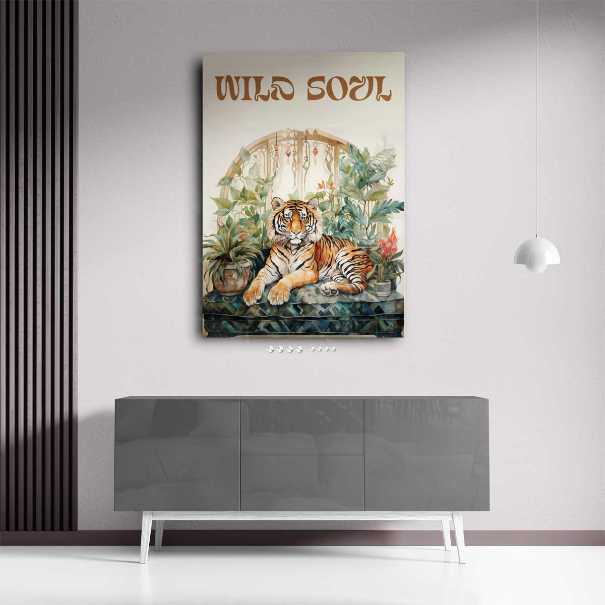 Wilde Ziel Tijgerprint Kunstwerk-canvas-dibond-plexiglas-wanddecoratie-WallArtistic