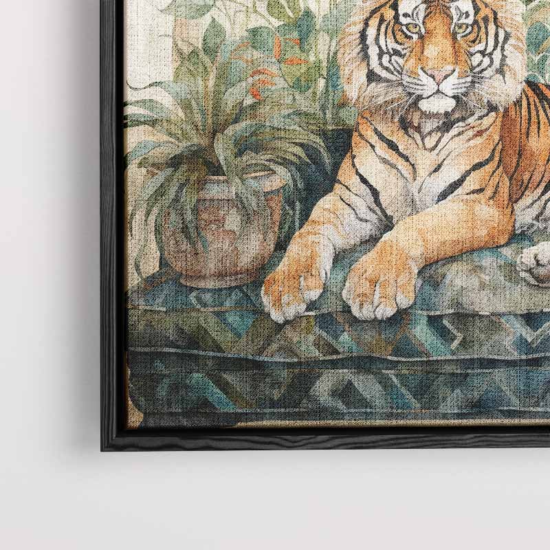 Wilde Ziel Tijgerprint Kunstwerk-canvas-dibond-plexiglas-wanddecoratie-WallArtistic
