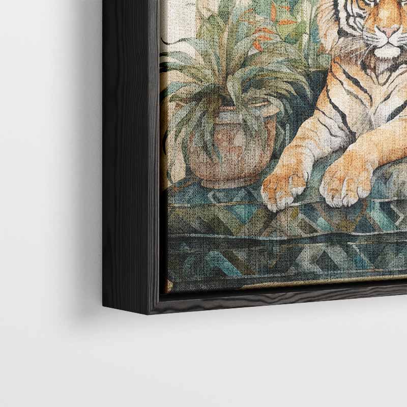 Wilde Ziel Tijgerprint Kunstwerk-canvas-dibond-plexiglas-wanddecoratie-WallArtistic