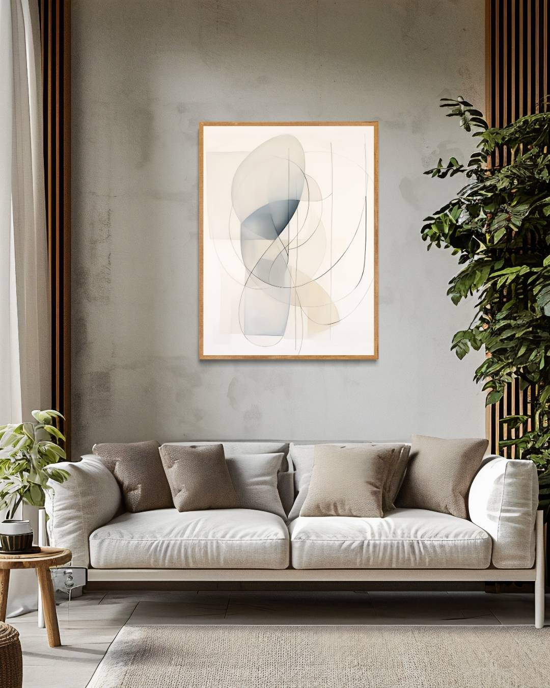 Organische vormen in pastel Poster