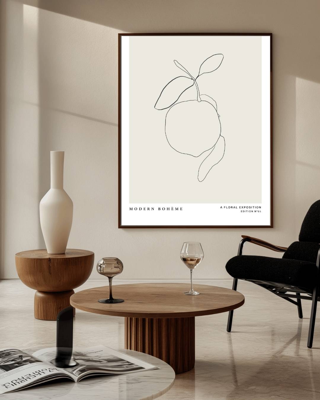 Citroen lijntekening Poster