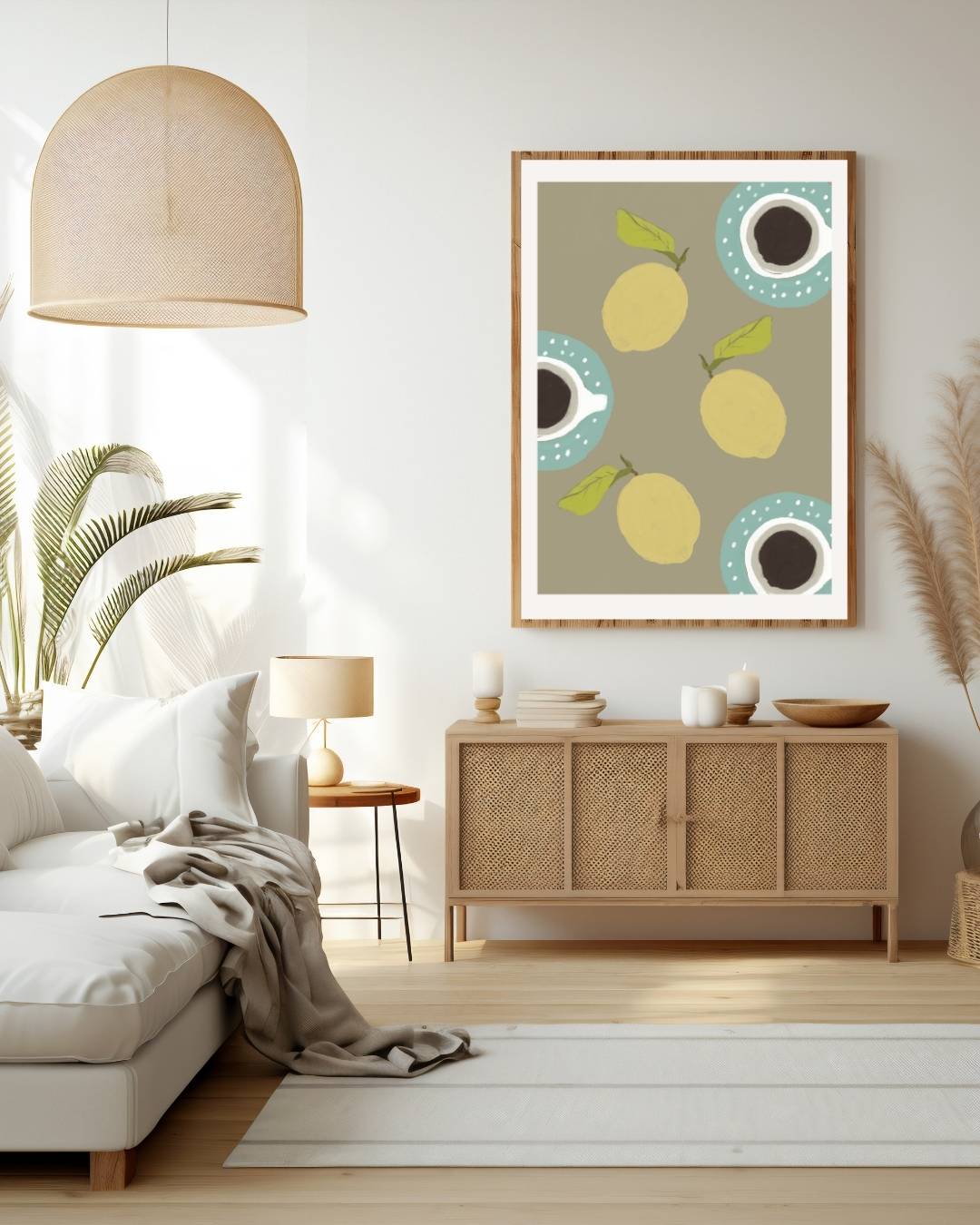 Citroen en koffie Poster