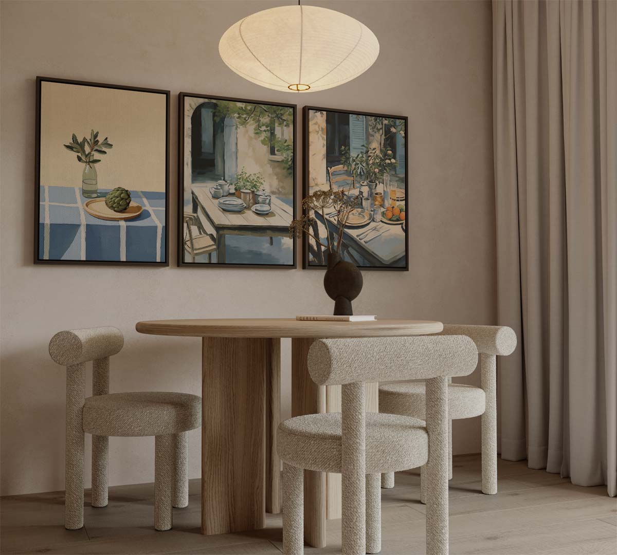 Artisjok en tuinservies in zuidelijke stijl Kunstwerk-canvas-dibond-plexiglas-wanddecoratie-WallArtistic