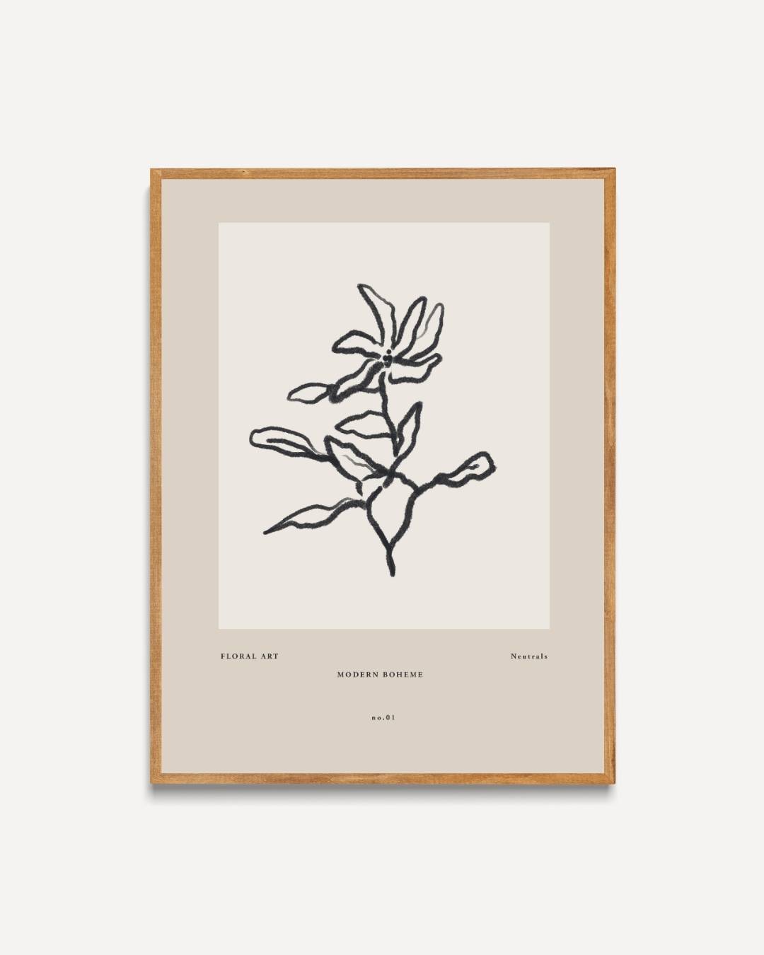 Abstracte bloem Poster