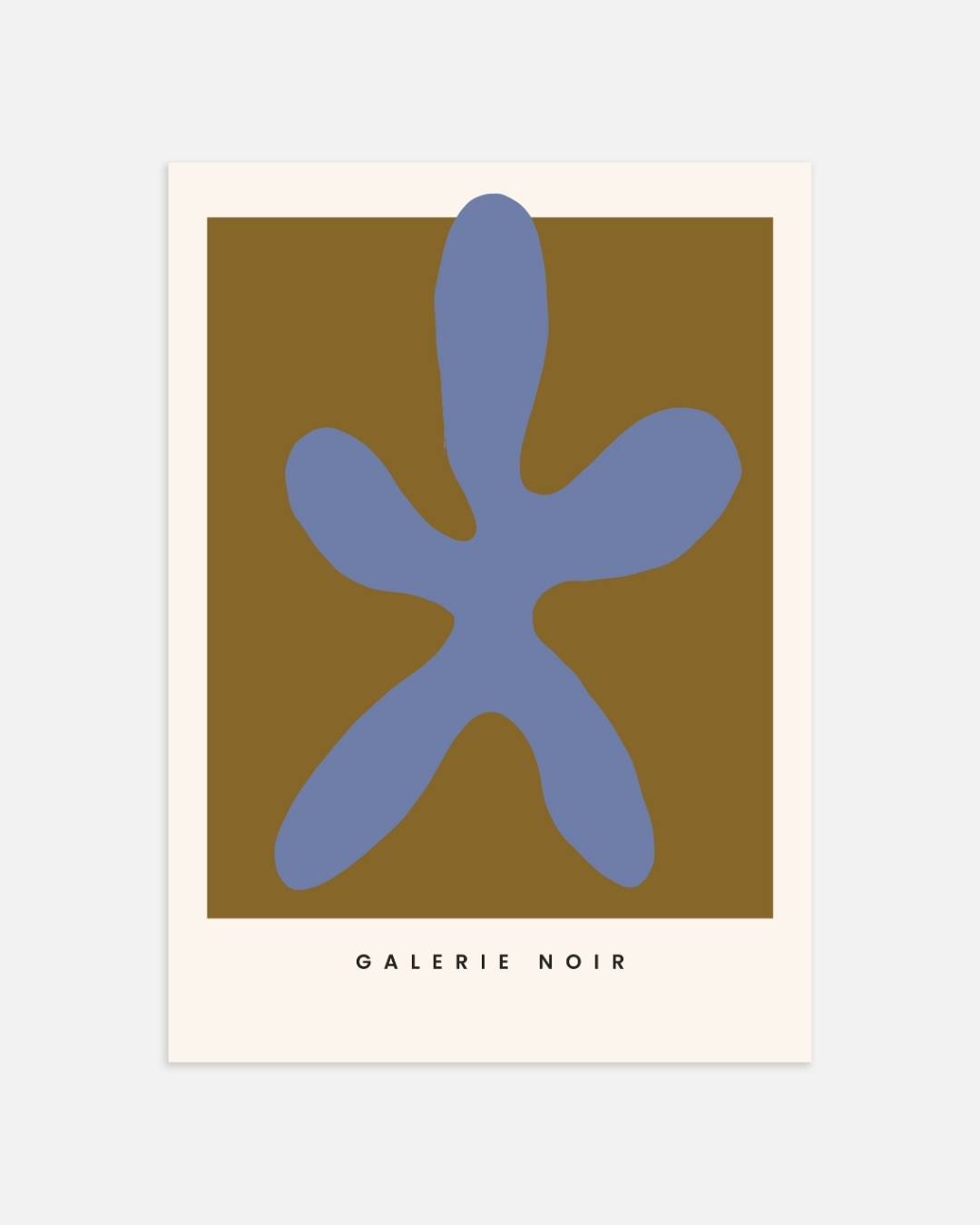 Abstracte blauwe vorm Galerie Noir Poster