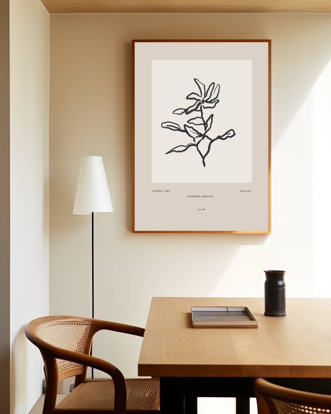 Abstracte bloem Poster