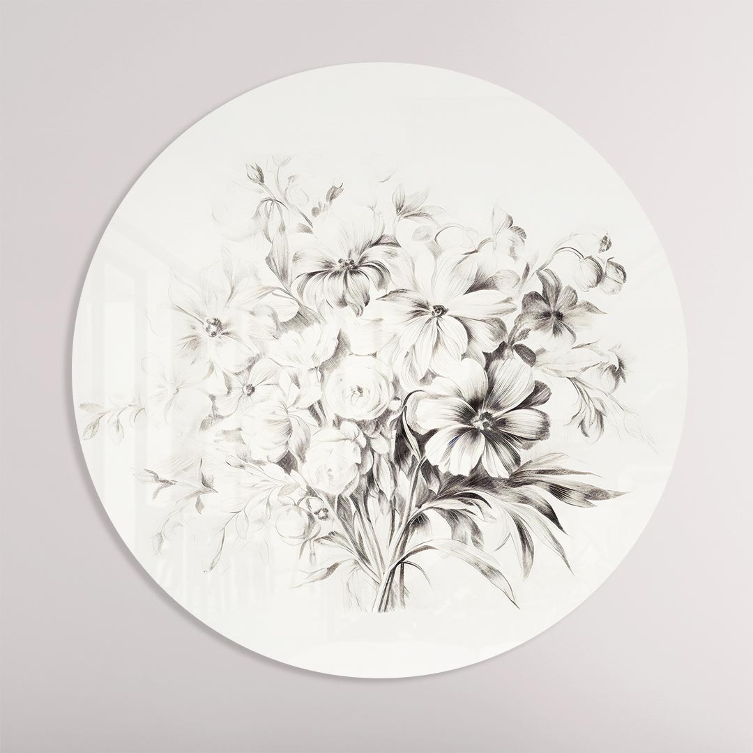Elegante Bloemenpracht Muurcirkel