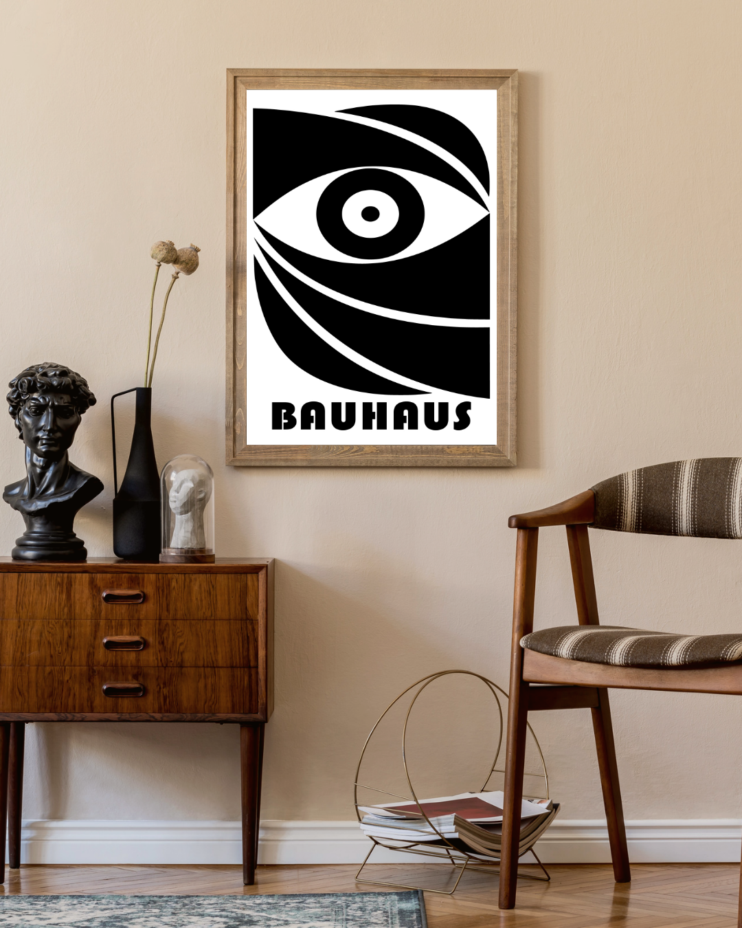 Bauhaus zwart wit oog Poster