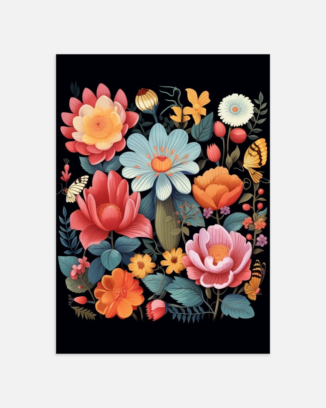 Betoverende bloementuin Poster