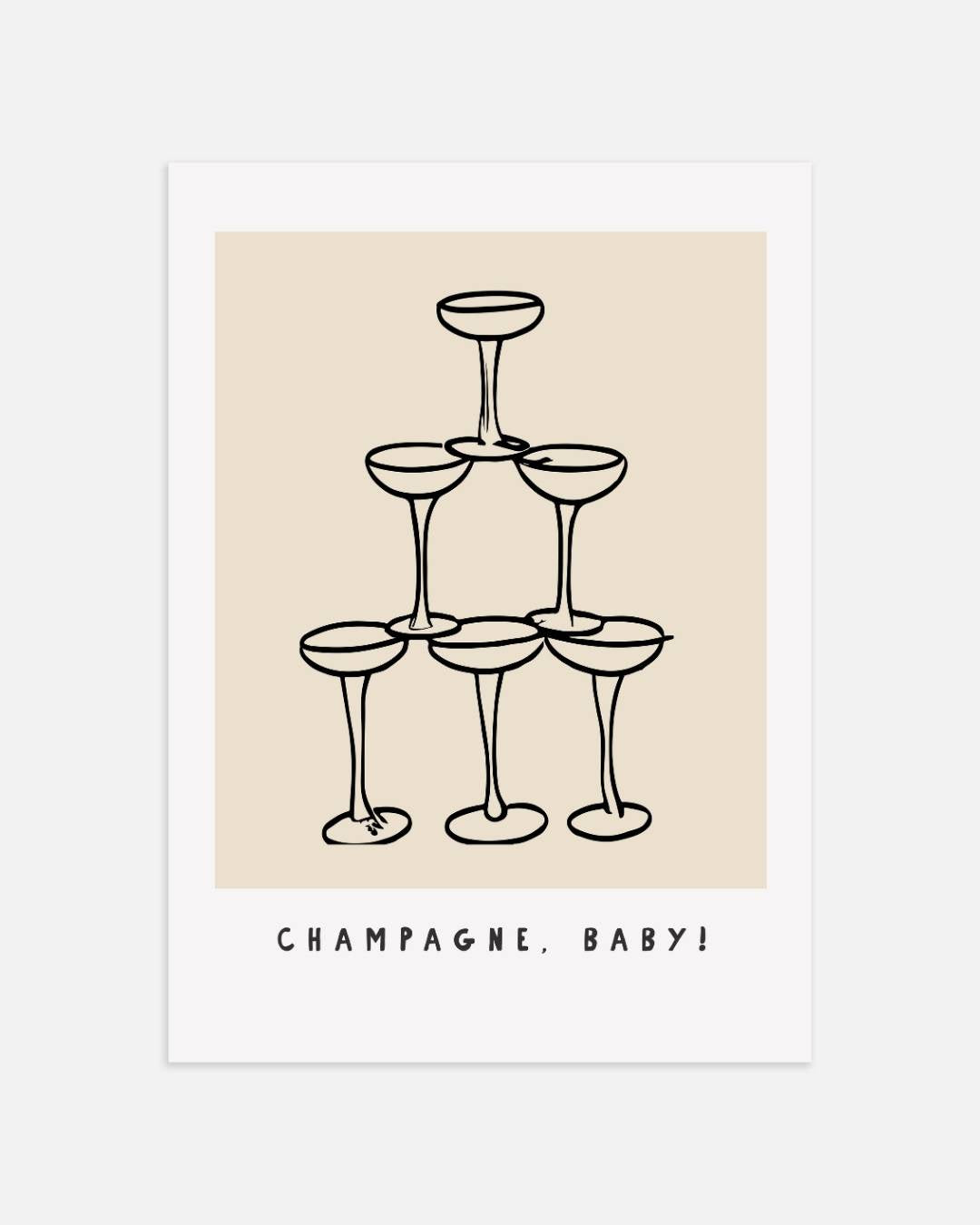 Champagne piramide Poster