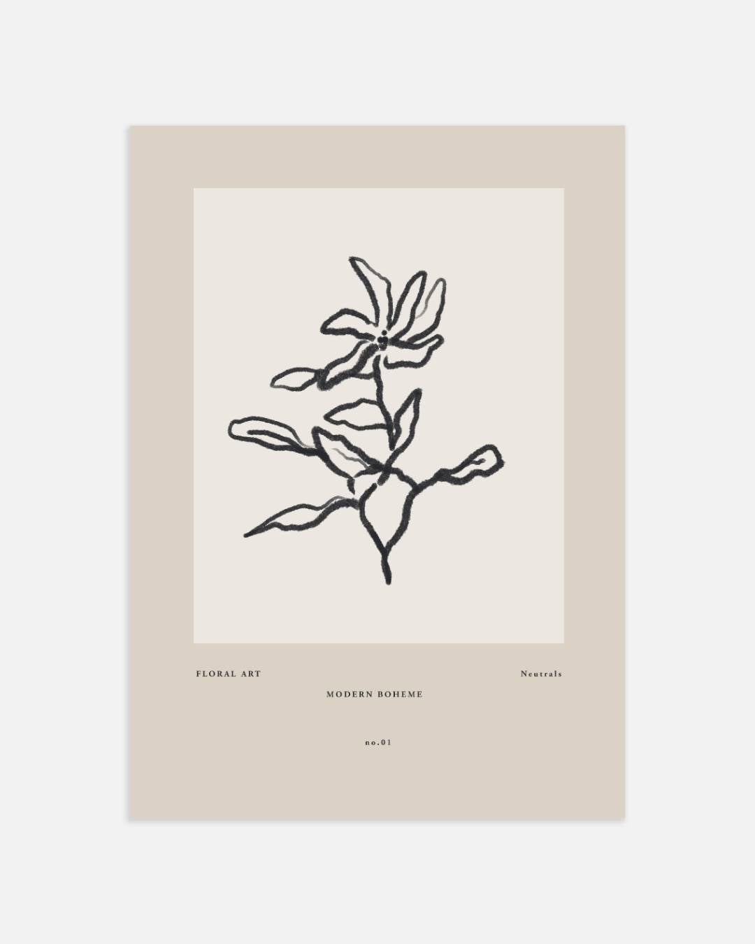 Abstracte bloem Poster