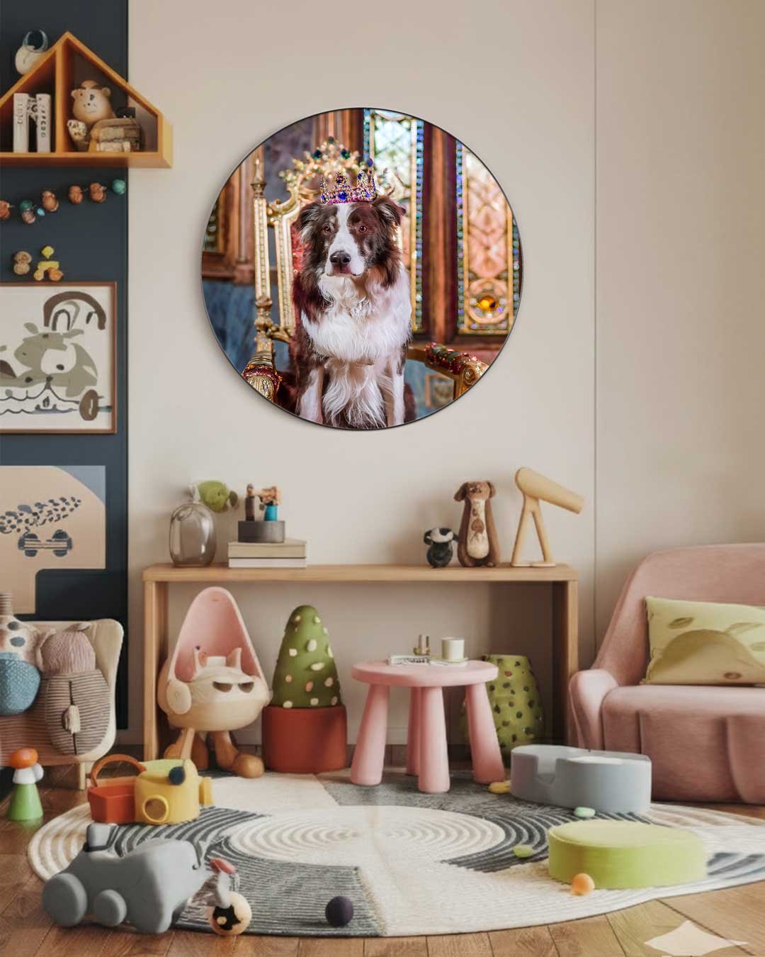 Koninklijke Hond Portret Muurcirkel