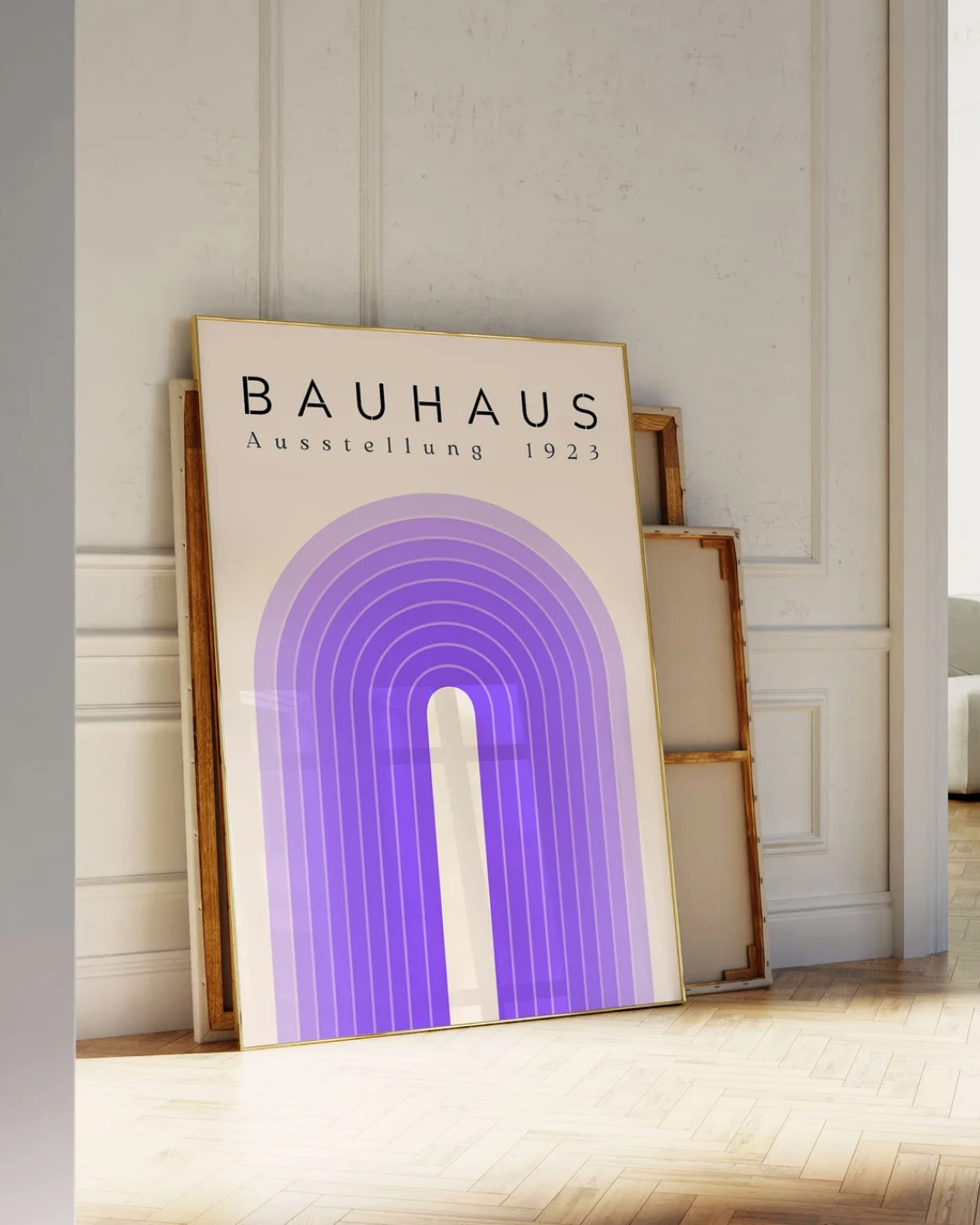 Bauhaus paars ausstellung 1923 Poster