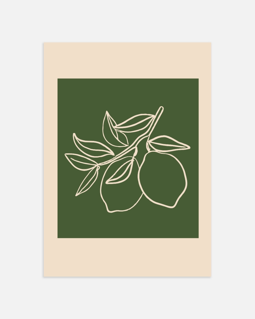 Citroen Tak Botanische Illustratie Poster