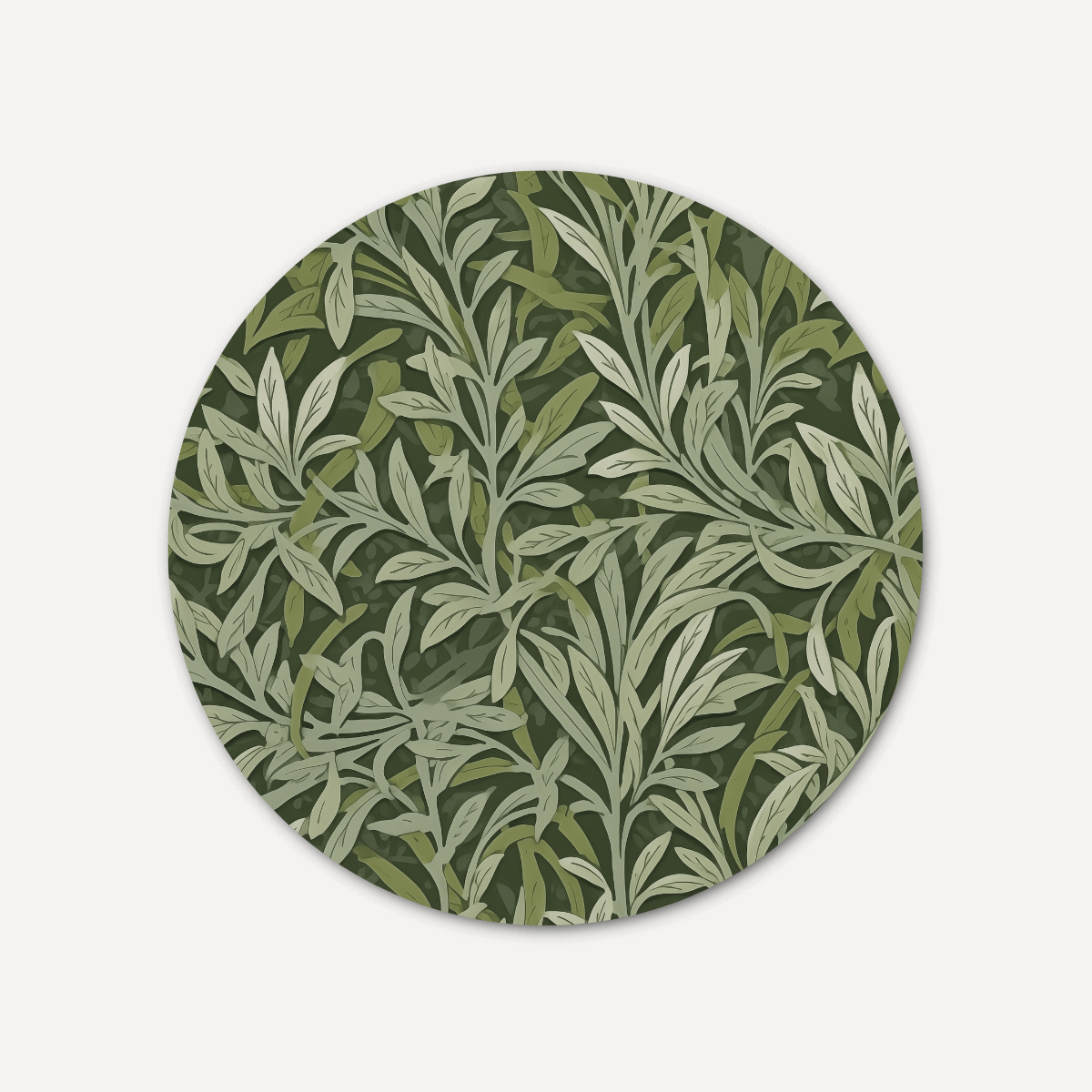 Groene Bladeren - Muurcirkel-WallArtistic