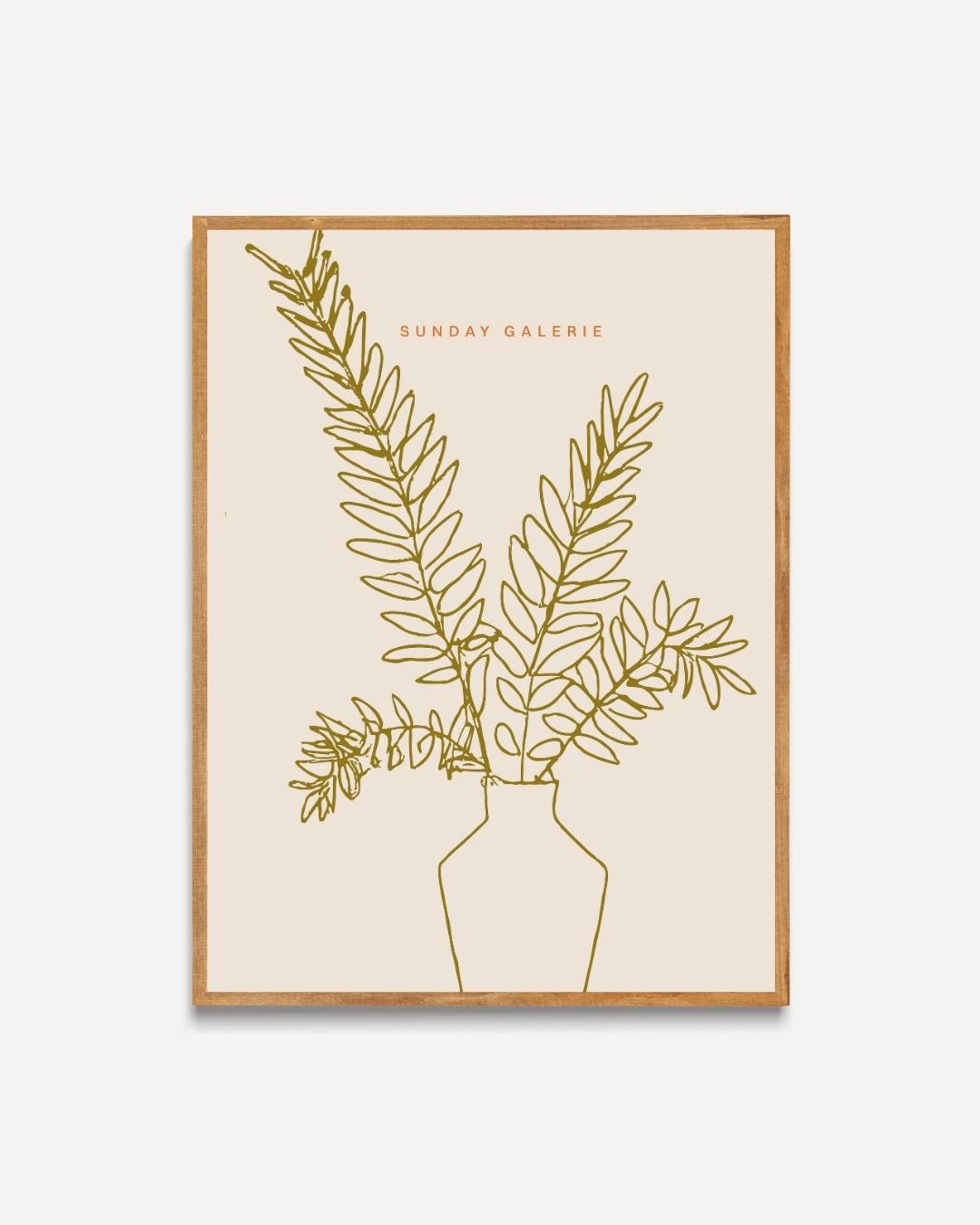 Minimalistische bladeren schets Poster