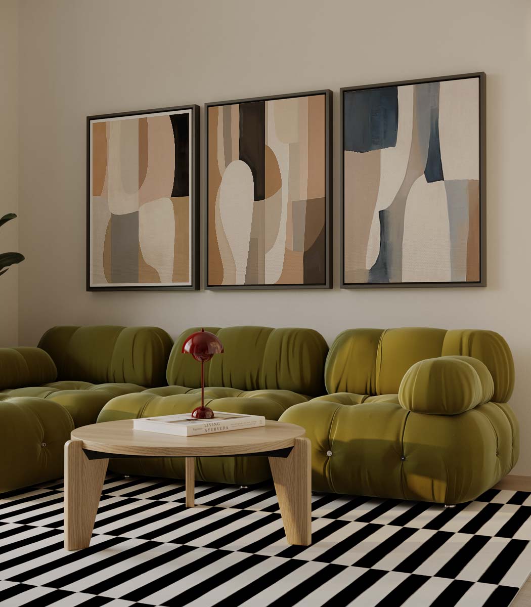 Aards abstract patroon Kunstwerk-canvas-dibond-plexiglas-wanddecoratie-WallArtistic