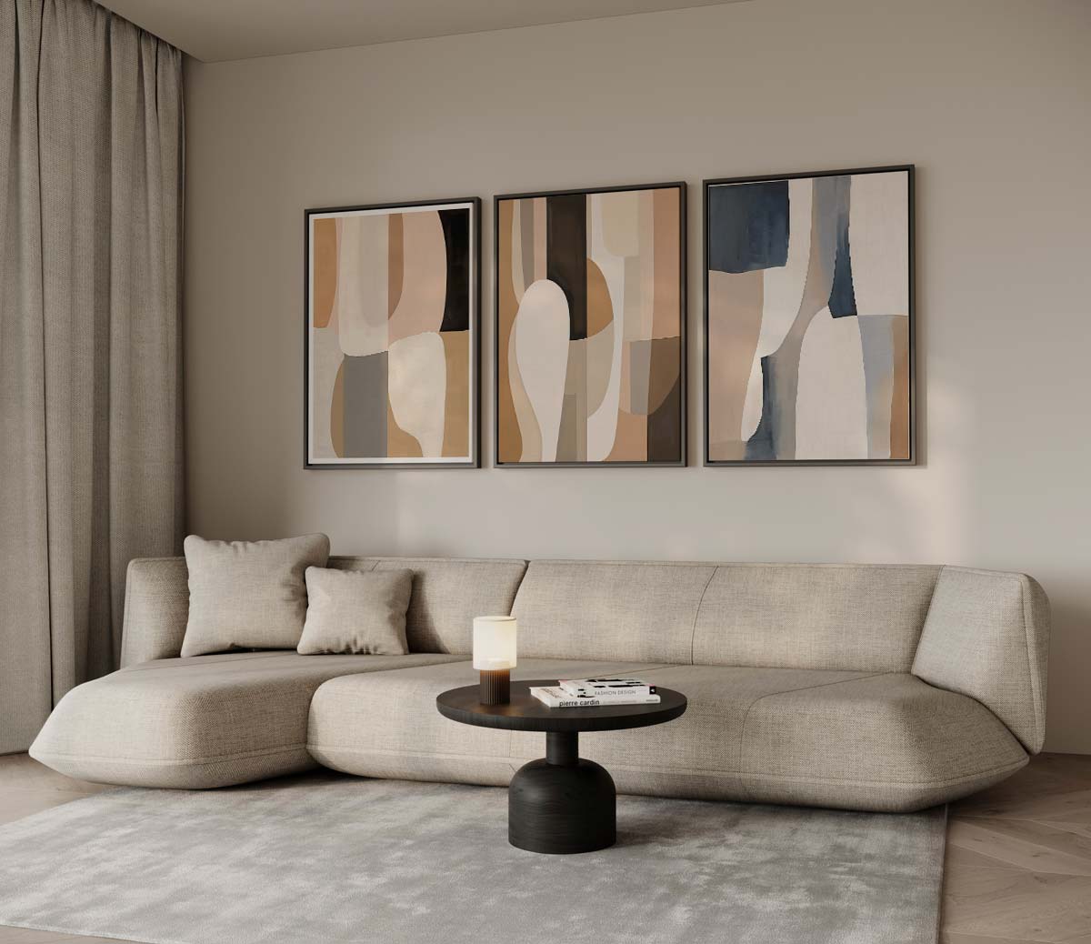 Aards abstract patroon Kunstwerk-canvas-dibond-plexiglas-wanddecoratie-WallArtistic