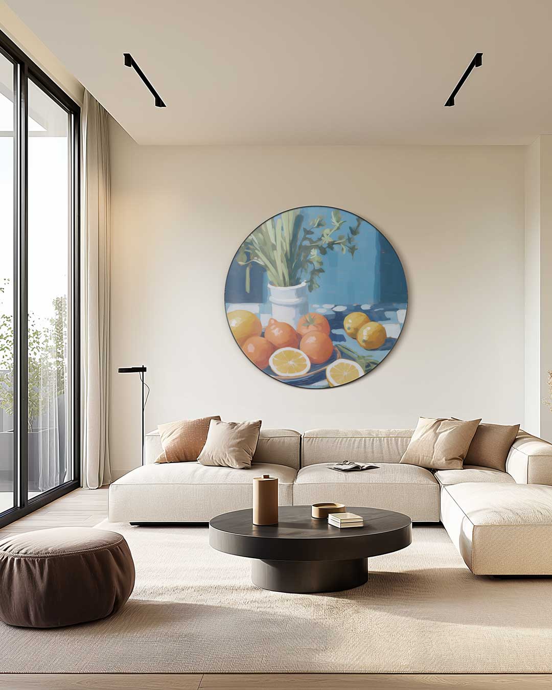 Frisse Citrus Muurcirkel-WallArtistic