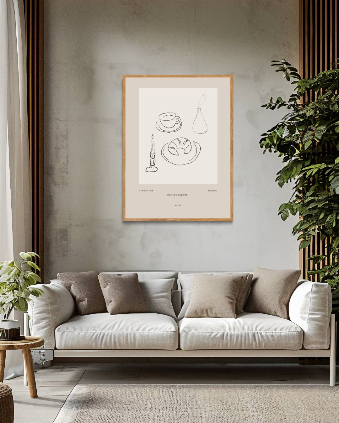 Floral Art ontbijt moment Poster