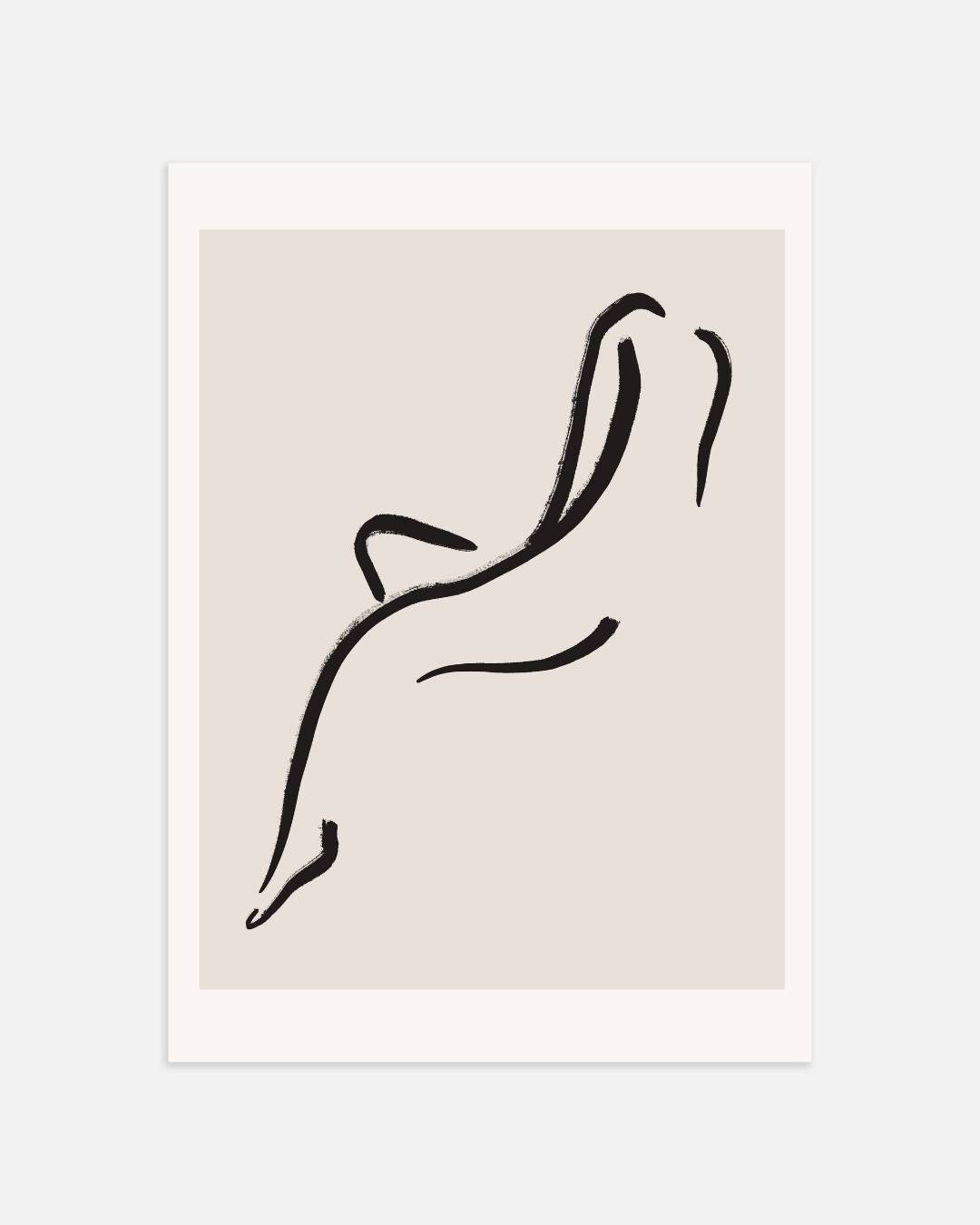 Minimalistisch lijnenspel Poster