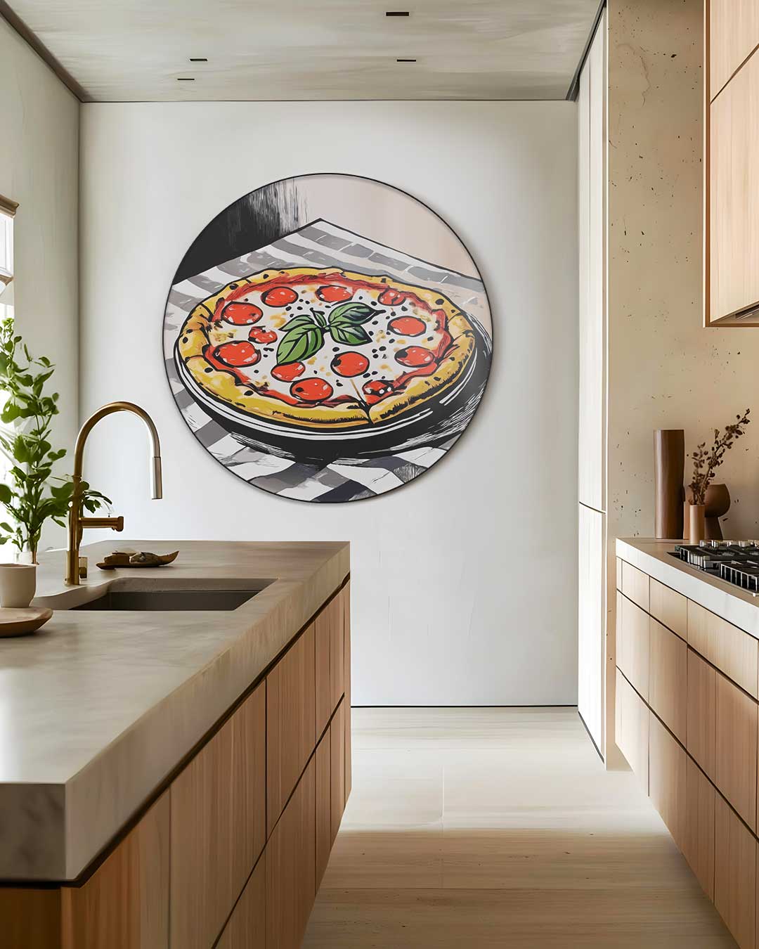 Pizza Muurcirkel-WallArtistic