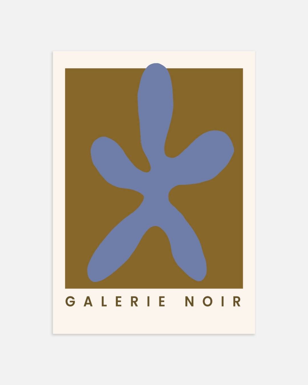 Blauwe abstracte vorm Galerie Noir Poster