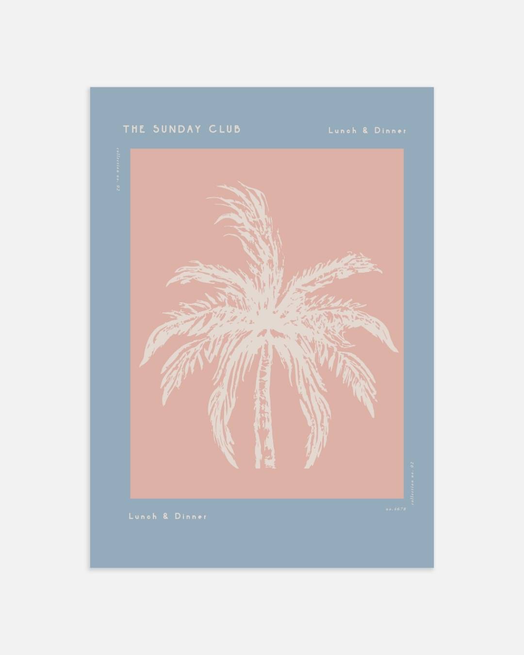 The Sunday Club palmboom roze Poster
