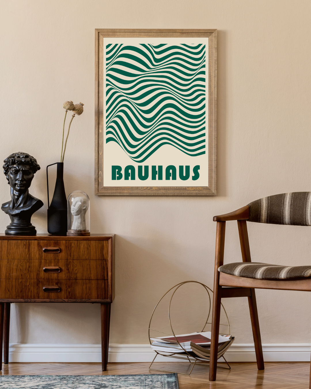 Bauhaus groen zebra Poster