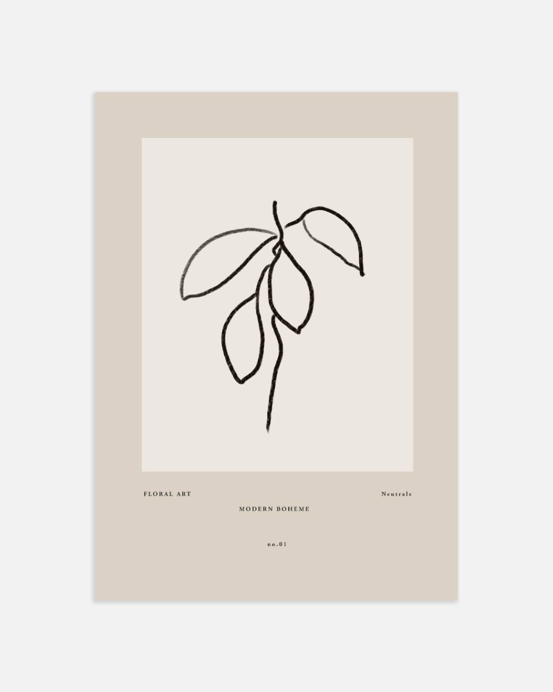 Minimalistische bladeren Poster