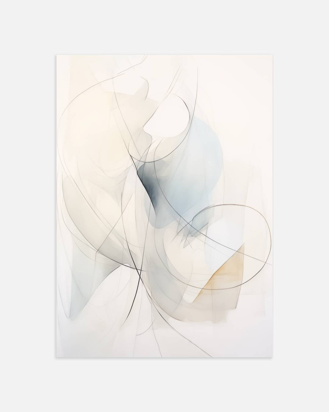 Luchtige abstractie in pastel Poster