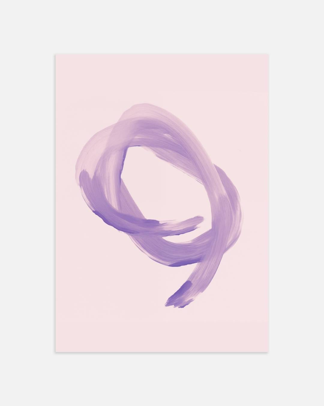 Paarse penseelstreek Poster