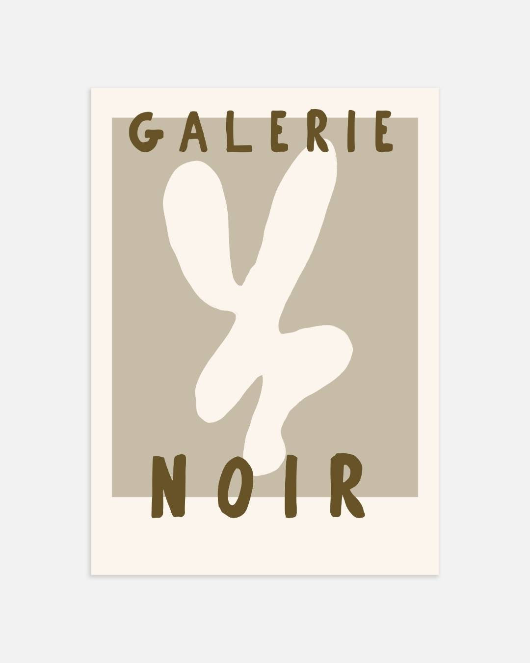 Beige abstracte vorm Galerie Noir Poster