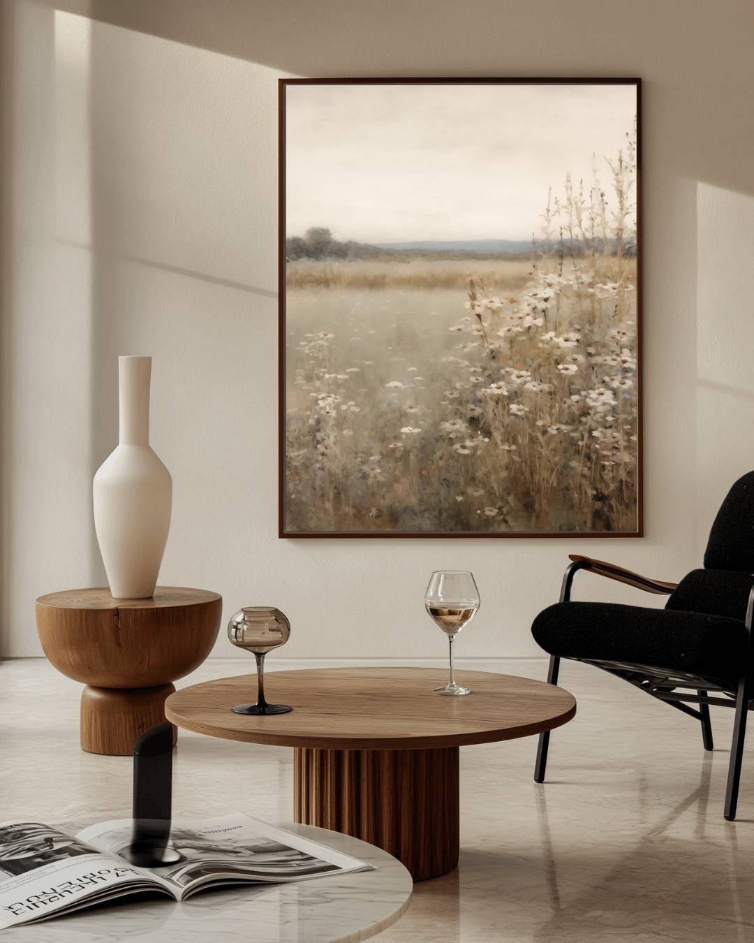 Wilde bloemen in het veld Poster