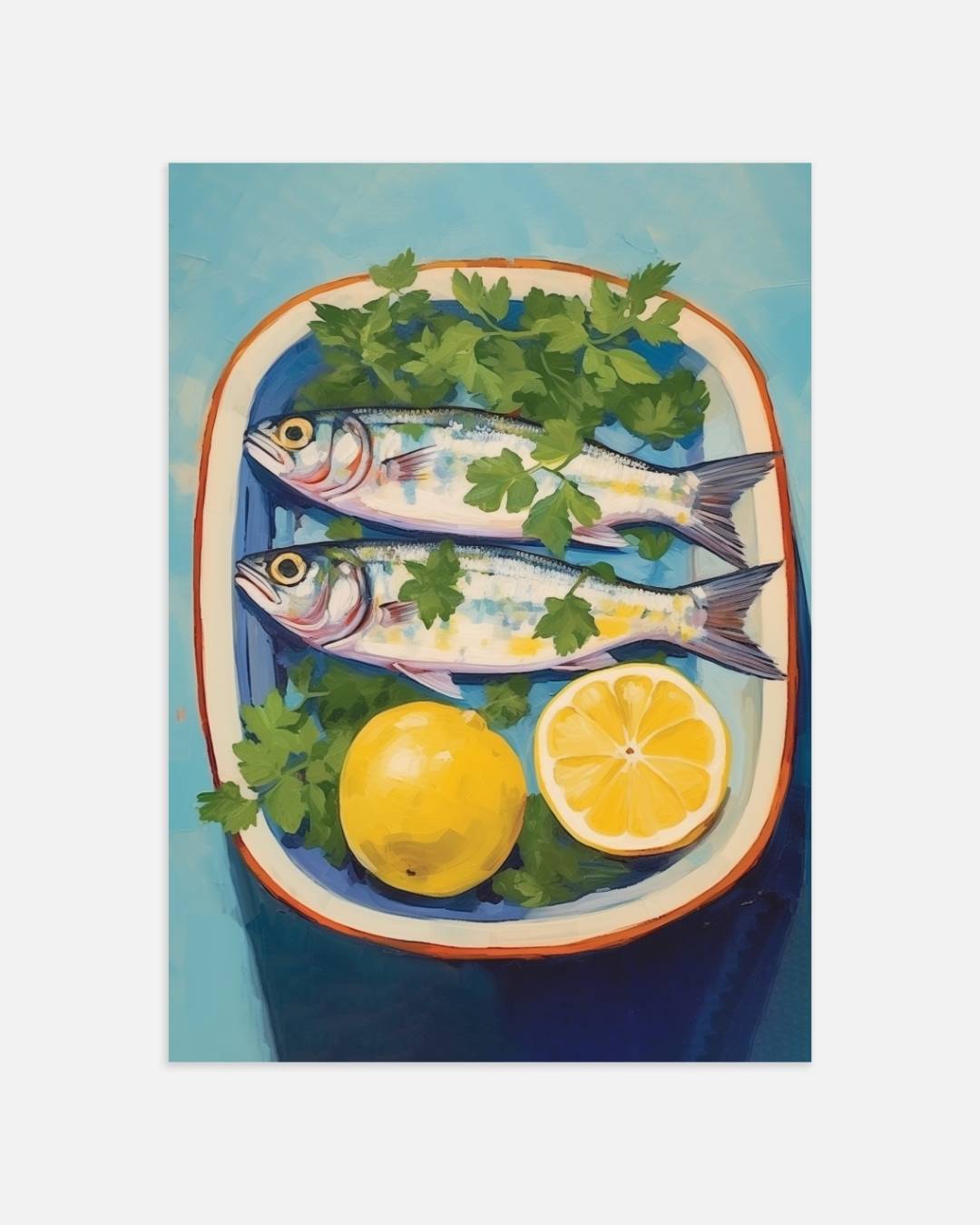 Vis en citroen Poster