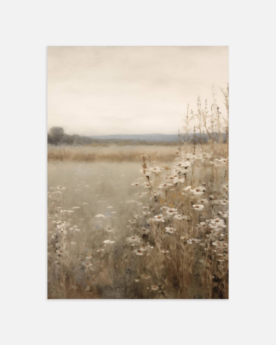 Wilde bloemen in het veld Poster