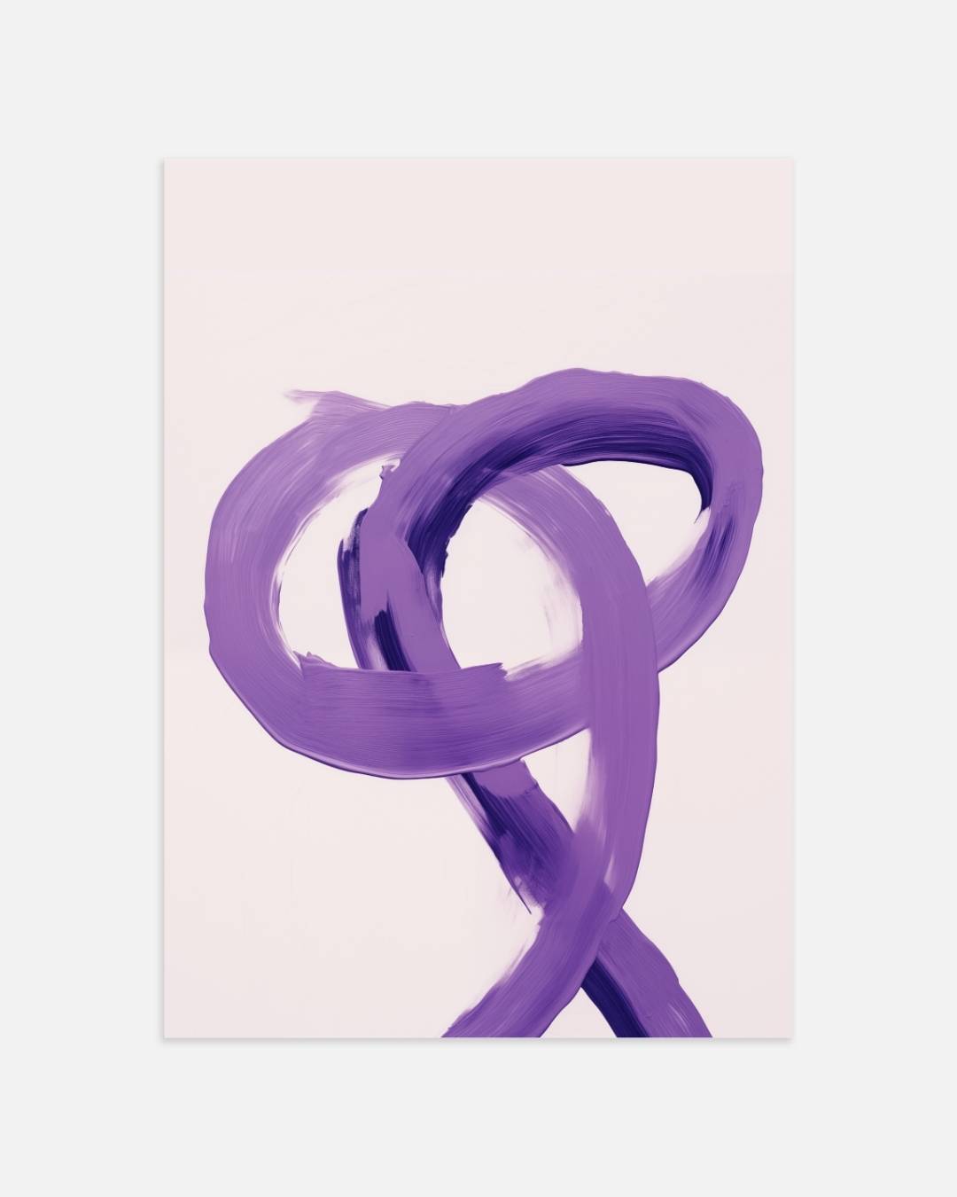 Abstracte paarse penseelstreken Poster