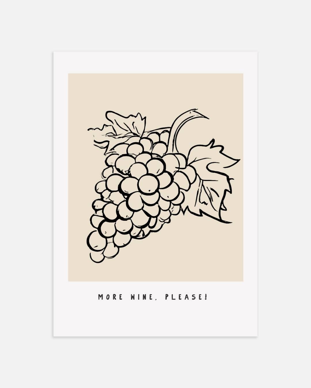 Druiven more wine Poster